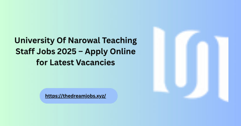 University Of Narowal Teaching Staff Jobs 2025