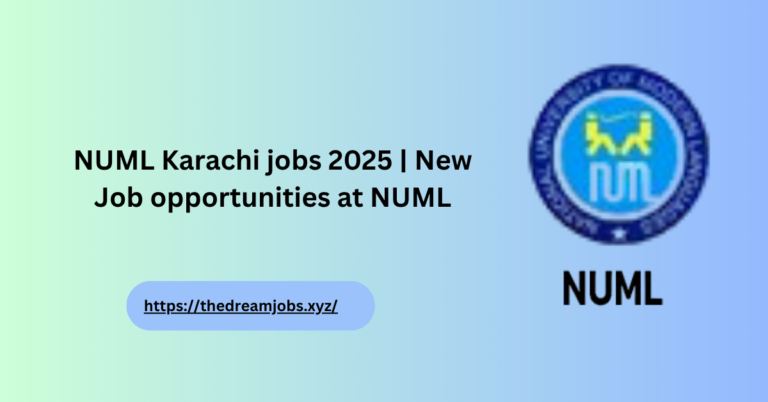 NUML Karachi jobs 2025