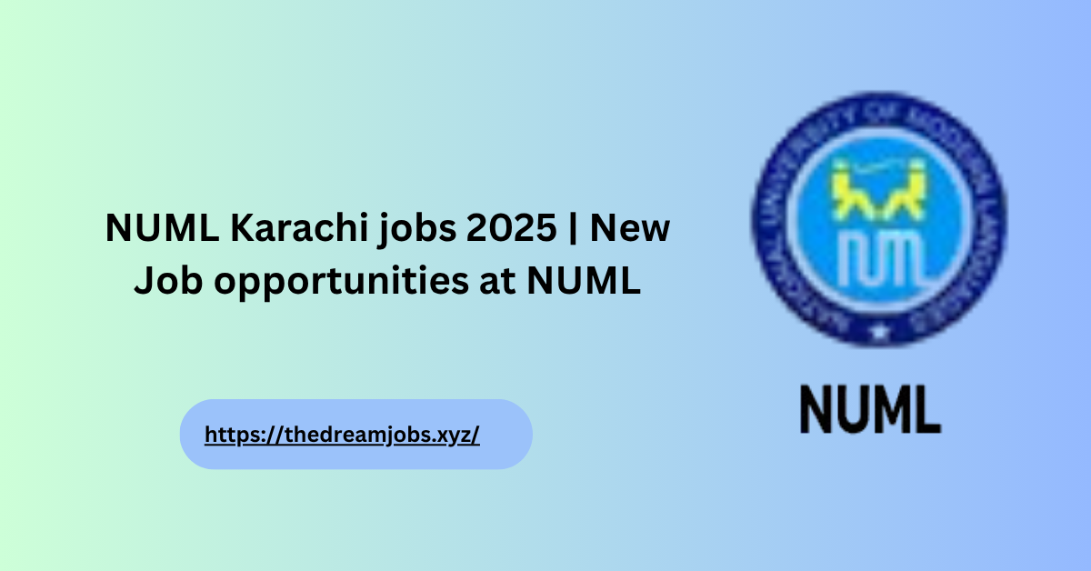 NUML Karachi jobs 2025