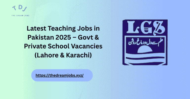 Latest Teaching Jobs in Pakistan 2025