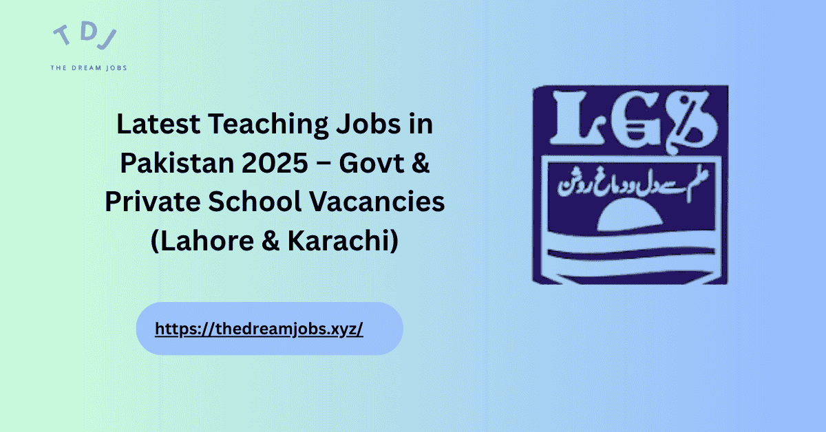 Latest Teaching Jobs in Pakistan 2025
