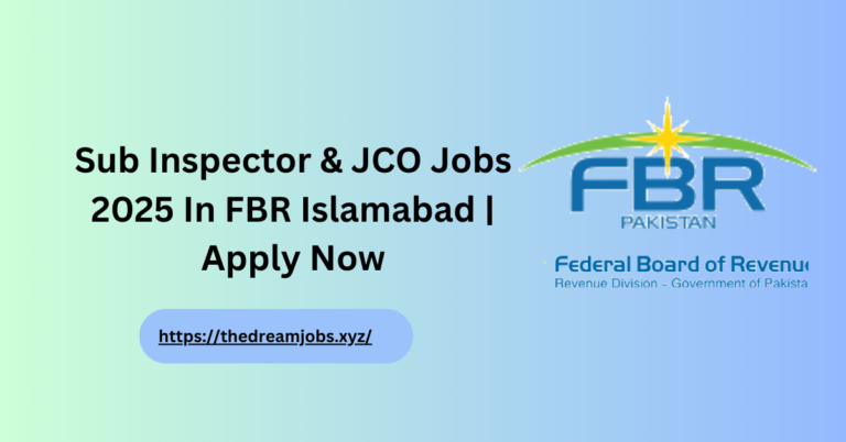 Jobs 2025 In FBR Islamabad